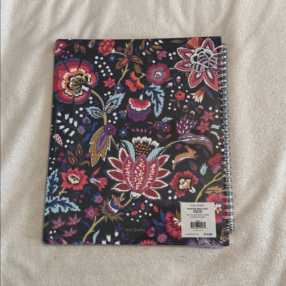 1 NEW Vera Bradley Foxwood Spiral Notebook - Picture 2 of 8